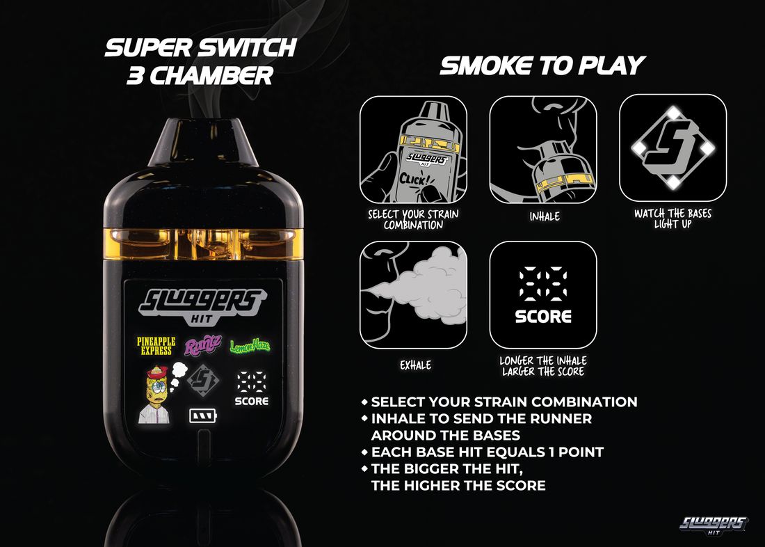 Pineapple Express x Runtz x Lemon Haze Sluggers Switch 3G Disposable 4 Pineapple Express x Runtz x Lemon Haze Sluggers Switch 3G Disposable